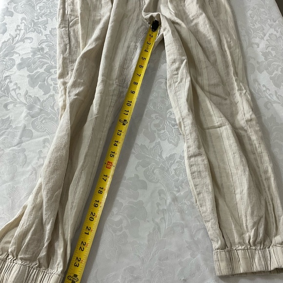 Prana Pants Womens Size 8 Kickin It Striped, Pockets Hemp Organic Cotton Blend - Picture 7 of 9